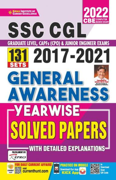SSC CGL 2017 to 2021 General Awareness Yearwise 131 Solved Papers With Detailed Explanations
