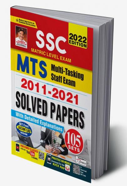 SSC MTS 2011 to 2021 Solved Papers 105 Sets- 2022 Edition