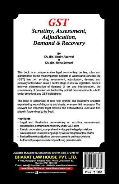 G S T Scrutiny Assessment Adjudication Demand & Recovery