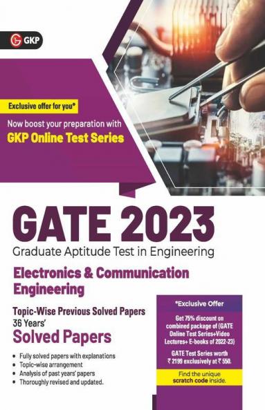 GATE 2023 : Electronics & Communication Engineering - 36 Years' Topic-wise Previous Solved Papers by GKP