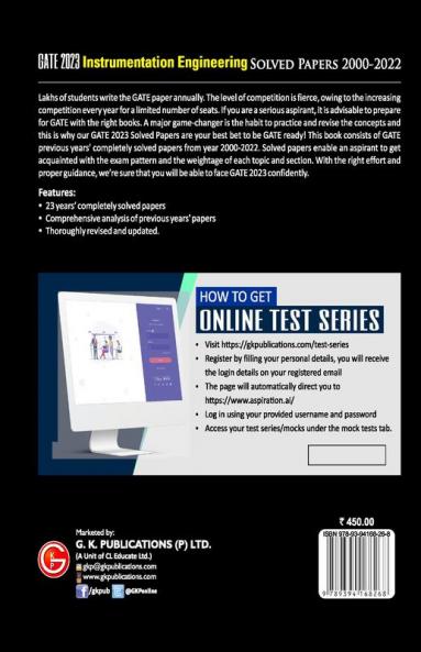 GATE 2023 : Instrumentation Engineering - Solved Papers 2000-2022