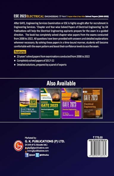 UPSC ESE 2023 Electrical Engineering - Chapter Wise & Year Wise Solved Papers 2000-2022