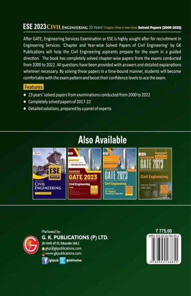 UPSC ESE 2023 : Civil Engineering - Chapter Wise & Year Wise Solved Papers 2000-2022