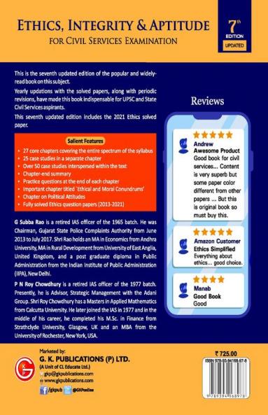 Ethics Integrity & Aptitude (For Civil Services Examination) 7ed