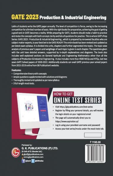 GATE 2023 : Production & Industrial Engineering - Guide by GKP