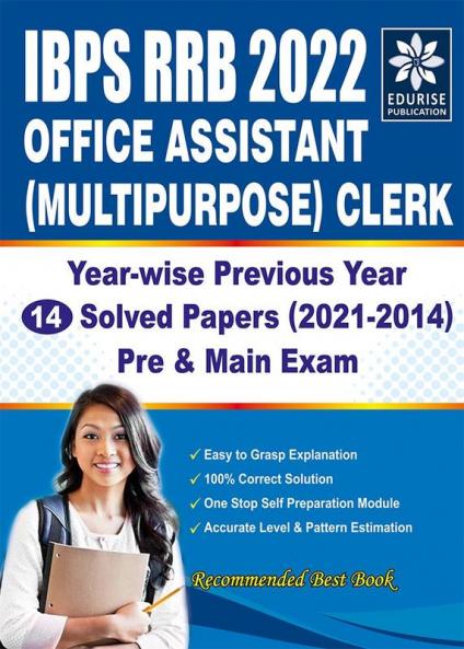 IBPS RRB 2022 Office Assistant (Multipurpose) Clerk Year wise 14 Previous Year Solved Papers Pre & Main Exam (2021-2014)
