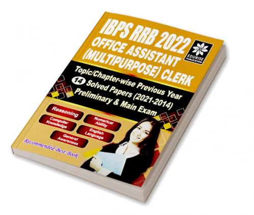 IBPS RRB 2022 Office Assistant (Multipurpose) Clerk Topic wise Chapter wise 14 Previous Year Solved Papers Pre & Main Exam (2021-2014)
