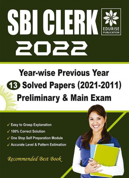 SBI Clerk 2022 Year wise 13 Previous Year Solved Papers (2021-2011) Pre & Main Exam
