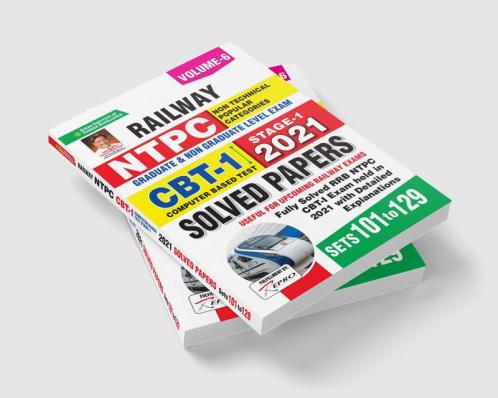Railway NTPC CBT 1  Stage- 1 2021 Solved Paper Volume 6 (Sets 101 to 129)