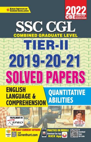 SSC CGL Tier- II 2019-20- 21 Solved Papers English language and Comprehension & Quantitative Abilities