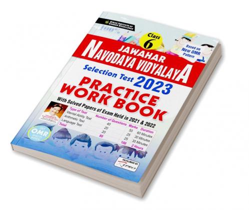 Jawahar Navodaya Vidyalaya Class 6 Selection Test 2023 Practice Work Book With Solved Papers of Exam Held in 2021 & 2022
