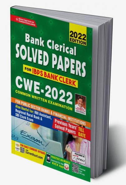 Bank Clerical Solved Papers For IBPS SBI NABARD Bank Clerk & RBI Assistant CWE- 2022