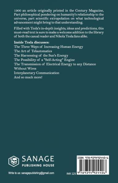 The Problem of Increasing Human Energy