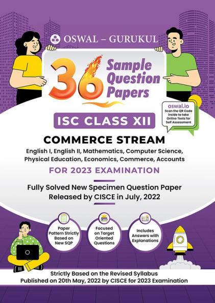 Oswal - Gurukul 36 Sample Question Papers for Commerce Stream : ISC Class 12 Exam 2023
