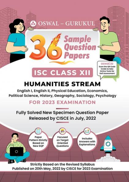 Oswal - Gurukul 36 Sample Question Papers for Humanities Stream : ISC Class 12 Exam 2023