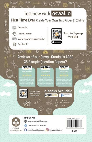 Oswal - Gurukul 36 Sample Question Papers Science Stream (PCB) : CBSE Class 12 Exam 2023