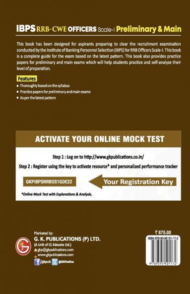 IBPS 2022 : RRB-CWE Officers Scale I Preliminary & Main - Guide