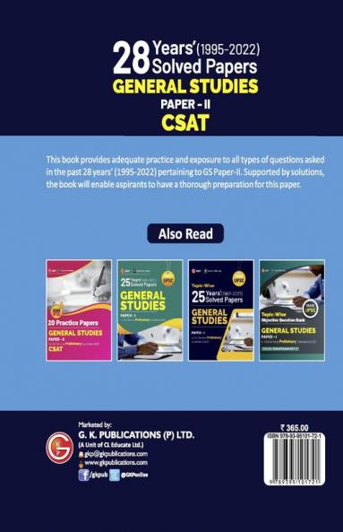 UPSC General Studies Paper II CSAT 28 Years Solved Papers 1995-2022