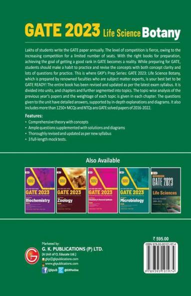 GATE 2023 : Life Science - Botany - Guide by Dr. Prabhanshu Kumar Er. Preeti T. Kumar