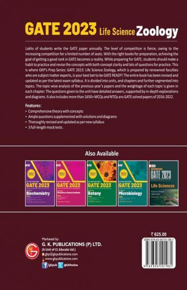 GATE 2023 : Life Science - Zoology - Guide by Dr. Prabhanshu Kumar Er. Preeti Tripathi