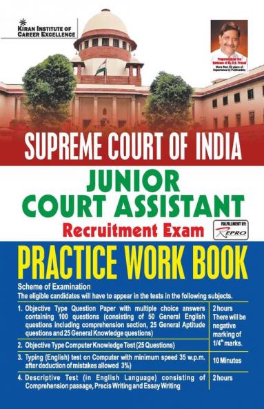 Supreme Court of India Junior Court Assistant Recruitment Exam Practice Work Book
