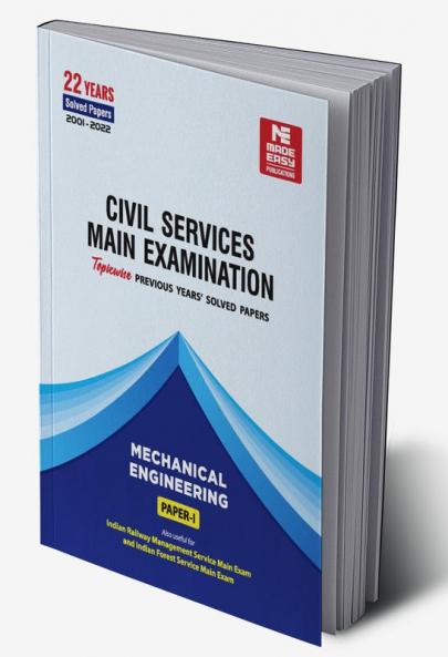 CSE Mains Solved Papers Mechanical Engineering Paper I (2001-2022)