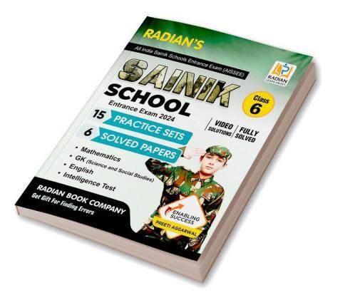 Sainik School Practice Set Book Class 6 With Solved Papers For (Aissee) All India Sainik Schools Entrance Exam 2024 (English Medium)