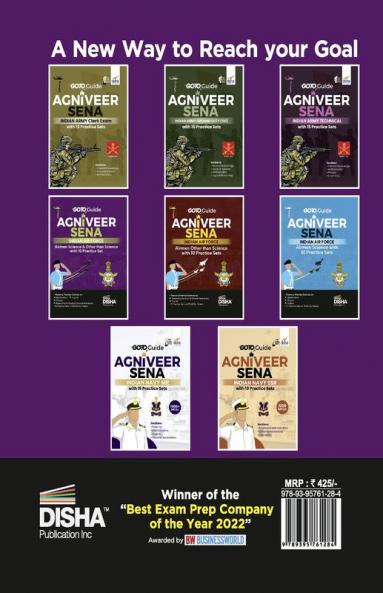 GoTo Guide for Agniveer Sena Indian Air Force Airmen Science & Other than Science with 10 Practice Sets | IAF Recruitement Exam |Technical & Non Technical|Group X & Y |PYQs Previous Year Questions