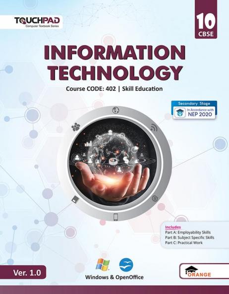 Touchpad® Information Technology Class 10 Skill Education Based on Windows & Open Office Code (402)