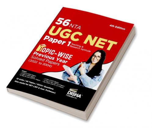 56 NTA UGC NET Paper 1 Teaching & Research Aptitude Topic-wise Previous Year Solved Papers (2022  to 2004) 4th Edition | PYQs Question Bank | National Eligibility Test |
