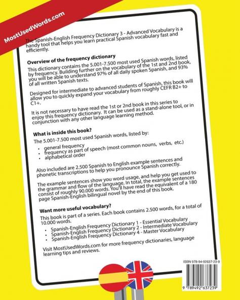 Spanish Frequency Dictionary - Advanced Vocabulary