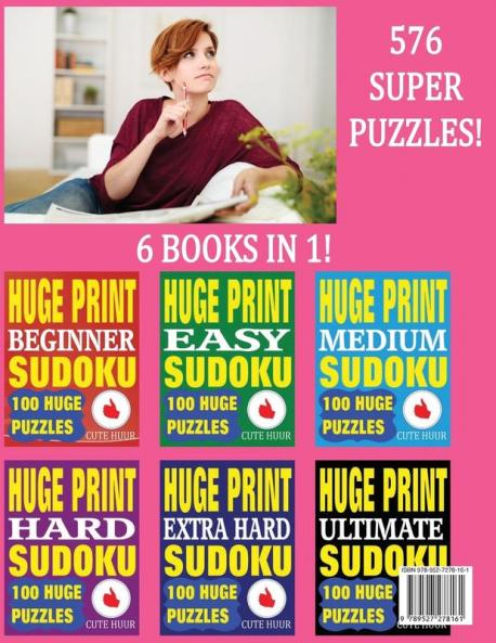 Huge Print Massive Sudoku 6 Levels