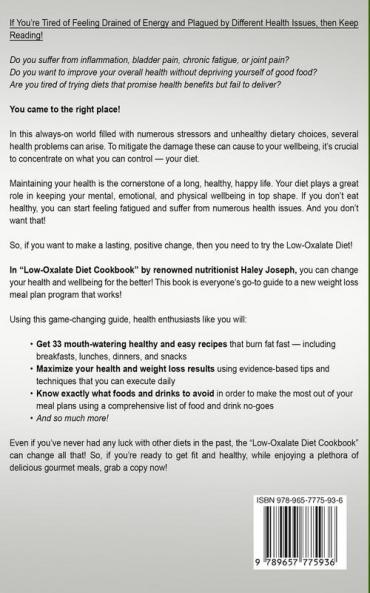 Low Oxalate Diet Cookbook
