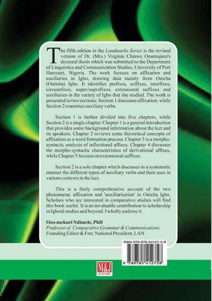 Affixation and Auxiliaries in Igbo