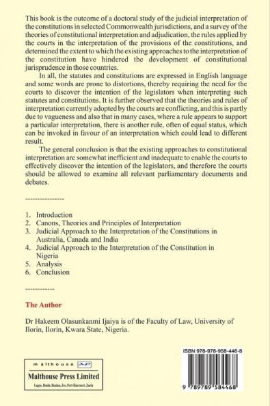 Judicial Approach to Interpretation of Constitution
