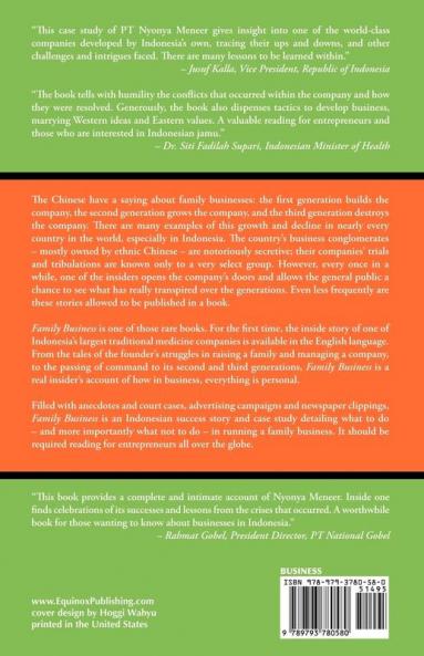 Family Business: A Case Study of Nyonya Meneer One of Indonesia's Most Successful Traditional Medicine Companies