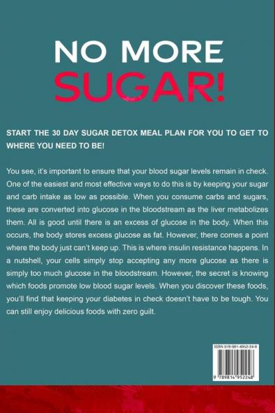 Low Sugar Diet: NO MORE SUGAR! 30 Day Sugar Detox Meal Plan For you