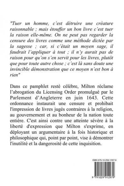 De la liberté de la presse et de la censure