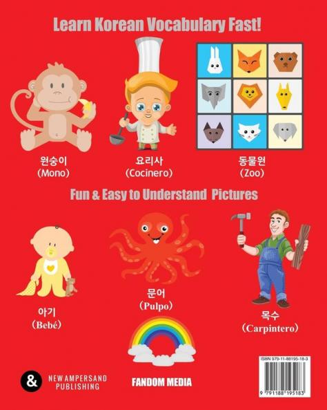 Fun & Easy! Korean - Spanish Picture Dictionary: : Fastest Way to Learn Over 800 Korean Words