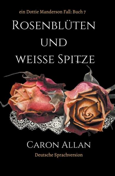 Rosenblüten und weiße Spitze