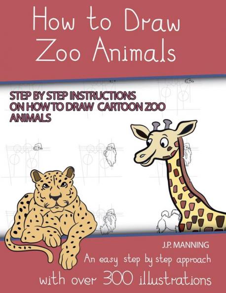 How to Draw Zoo Animals (Step by step instructions on how to draw  cartoon zoo animals)