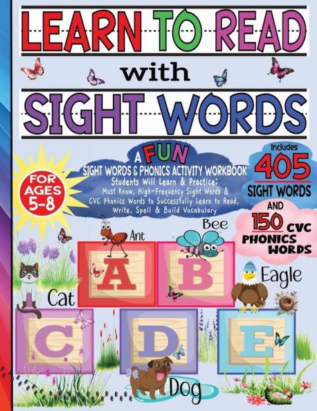 Learn to Read with Sight Words & Phonics Activity Workbook