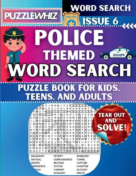 Police - Themed Word Search - Fun & Educational Puzzles for Kids Teens and Adults (Large Print Edition)