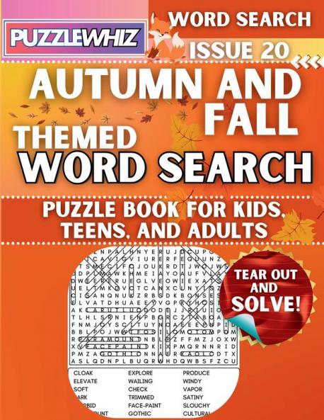 Autumn and Fall - Themed Word Search - Fun & Educational Puzzles for Kids Teens and Adults (Large Print Edition)