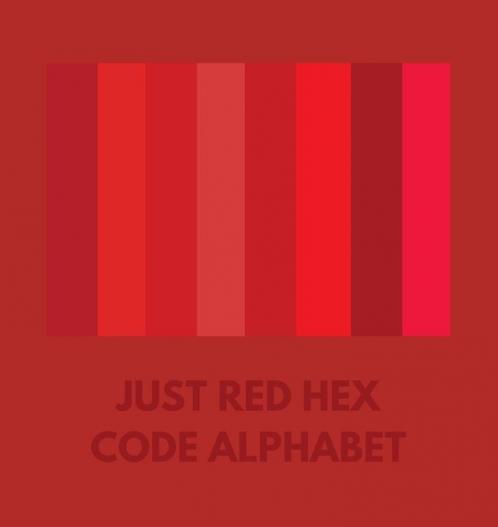 JUST RED HEX CODE ALPHABET