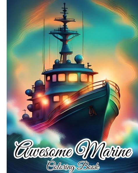 Awesome Marine Coloring Book For Kids