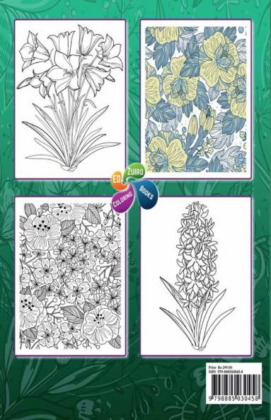 The Beautiful World of Flowers : An Adult Coloring Book for Beginners | Stress Relief Relaxation & Creativity | 50+ Designs to Draw & Color | Perfect Coloring Book for Seniors (Large Prints)