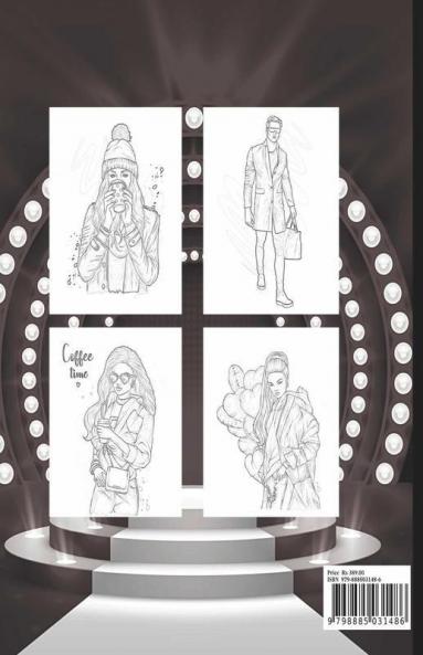 Big Fashion Coloring Book: Cute Fashion Coloring Book For Girls And Teens Amazing Pages With Fun Designs Style And Adorable Outfits.