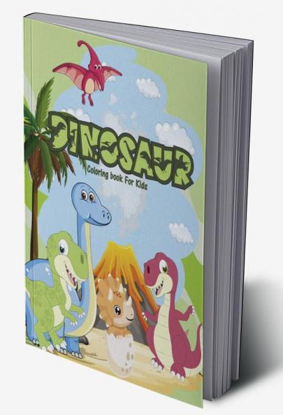 Dinosaur Coloring Book for Kids : Adorable and Fun Coloring Book Great Gift for Boys & Girls - Ages 4-8