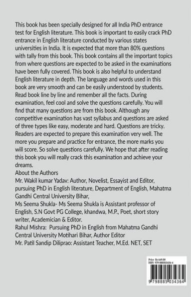 Ph.D Entrance Guide For English Literature